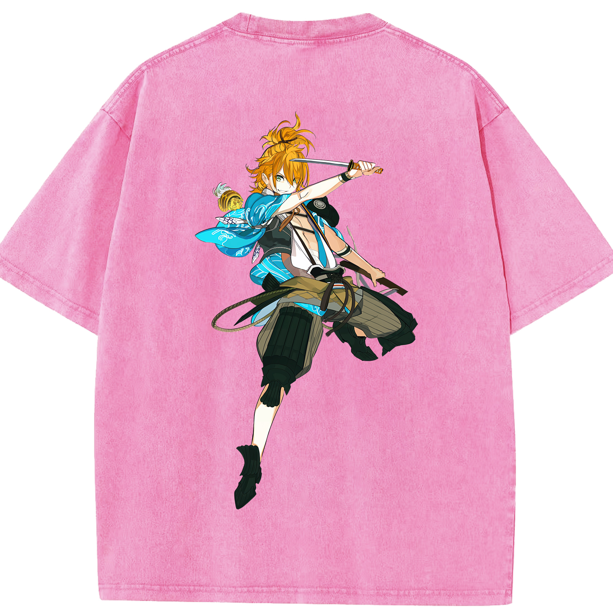 （画像用） 刀剣乱舞 Touken Ranbu 綿100% ヴィンテージ風 半袖Tシャツ（背面プリント）